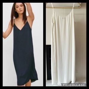 Aritzia Babaton templeton slip dress in white